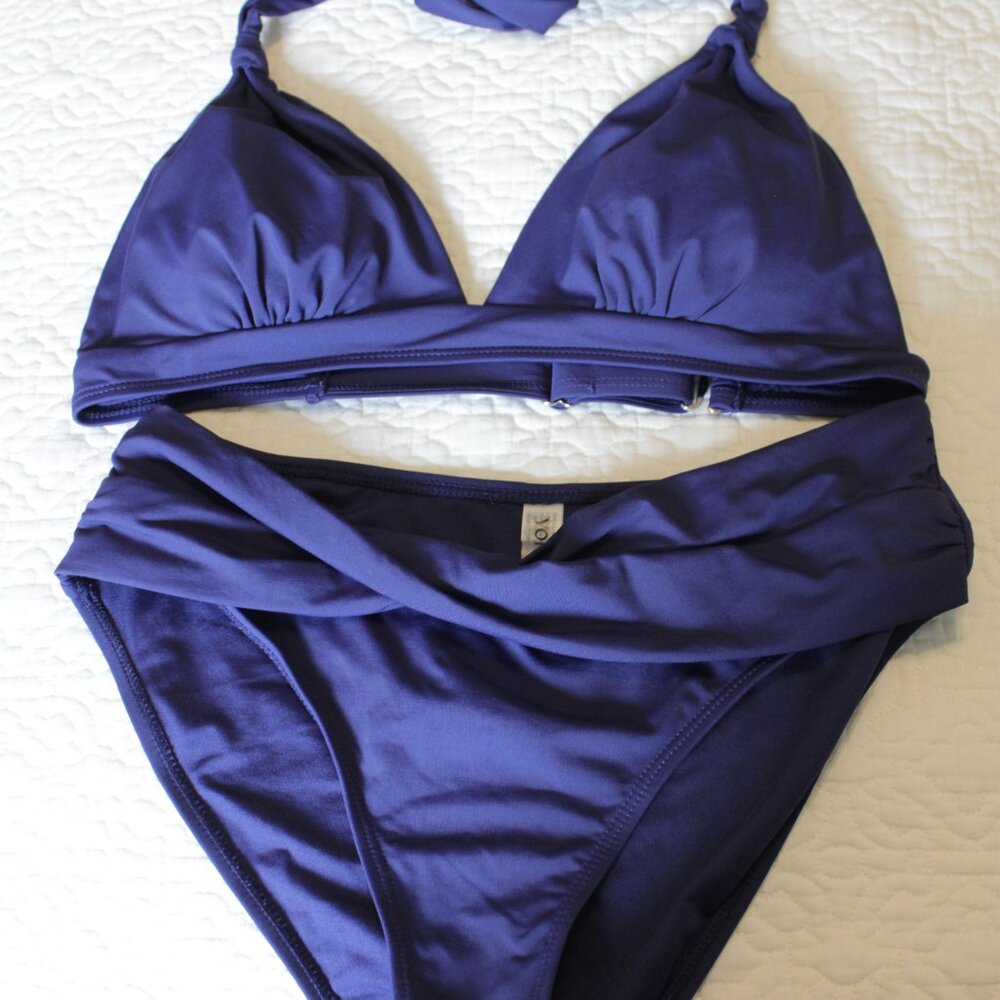 Yonique Women Two Piece Bathing Suits Push Up Bikini Set Halter Swimsuit Vintage